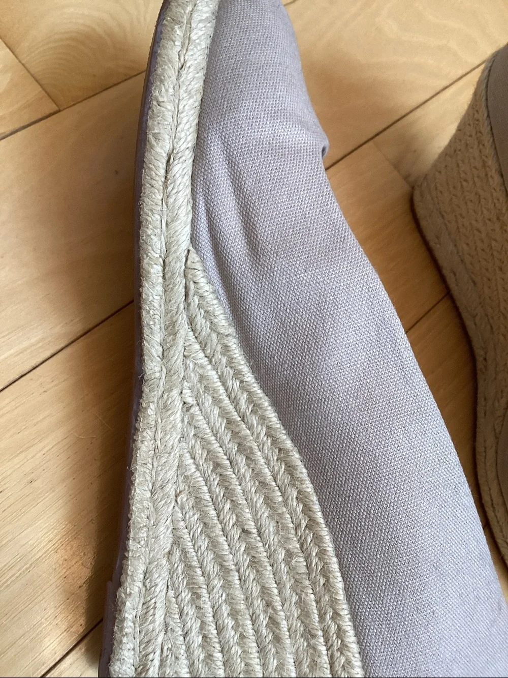 J.Crew beige canvas Seville espadrille wedge heel sandals. Women’s size 8.5